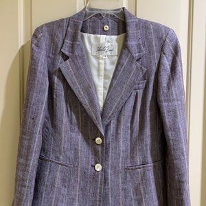 VERONICA BEARD LINEN DICKEY JACKET SINGLE BREASTED LAVENDER